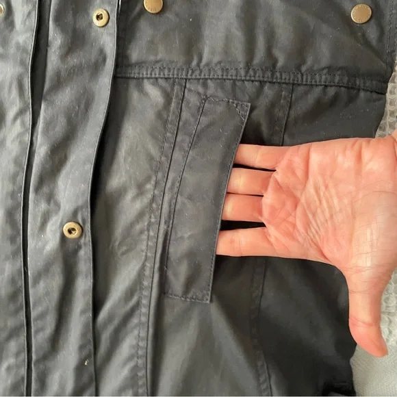 BARBOUR LIBERTY BEADNELL WAX COTTON HOODED JACKET, EUC. US 14 UK 18 - Picture 12 of 16